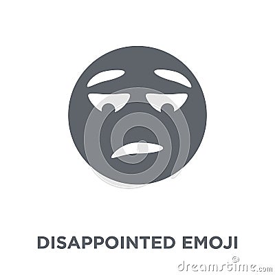 Disappointed emoji icon from Emoji collection. Vector Illustration