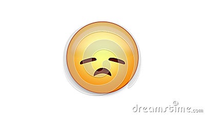 Disappointed Emoji with Luma Matte Stock Photo