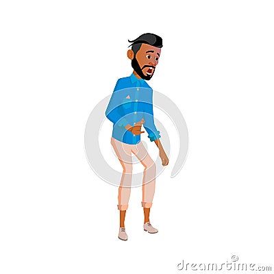 disappointed man shocked from crashed phone on asphalt cartoon vector Vector Illustration