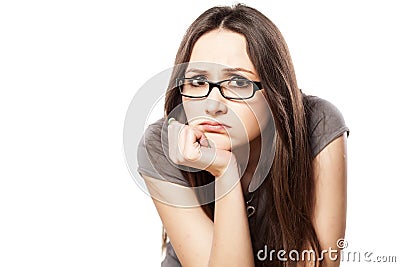 Disappointed woman Stock Photo