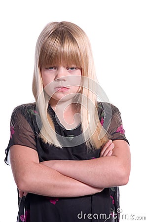 Disappointed young girl Stock Photo