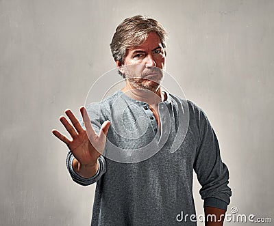 Disapproval man portrait Stock Photo