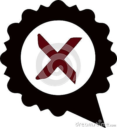 disapproved negation creative icon Vector Illustration