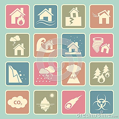 Disaster icon Vector Illustration