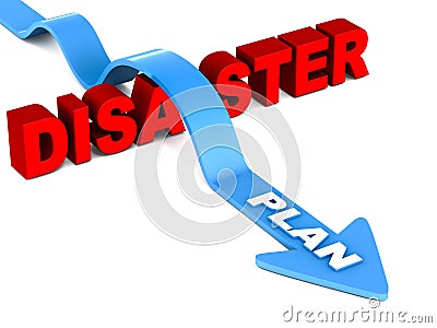 Disaster plan Stock Photo