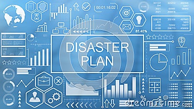 Disaster Plan, Animated Typography Stock Photo