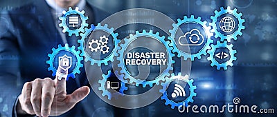 DIsaster recovery Backup Data protection. Internet technology concept Stock Photo