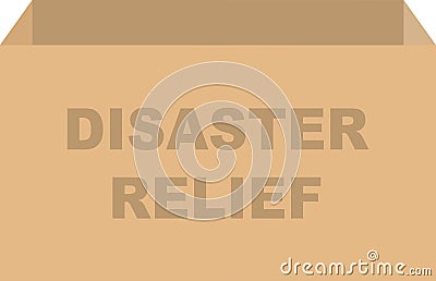 Disaster Relief Donation Box Vector Vector Illustration