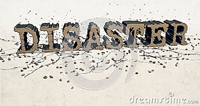 Disaster sign Stock Photo
