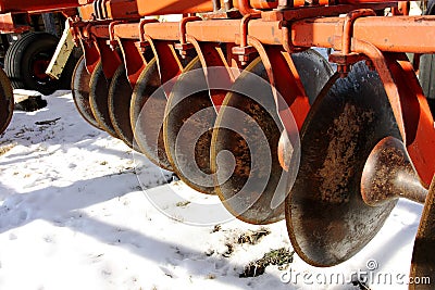 Disc Cultivator Stock Photo