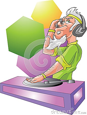 Disc jockey Vector Illustration