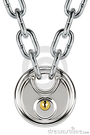 Disc lock and chain Stock Photo