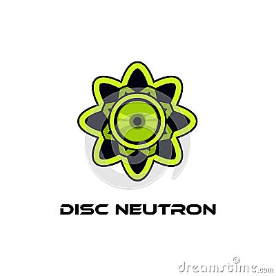 Disc neutron logo vector design Stock Photo