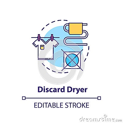 Discard dryer concept icon Vector Illustration
