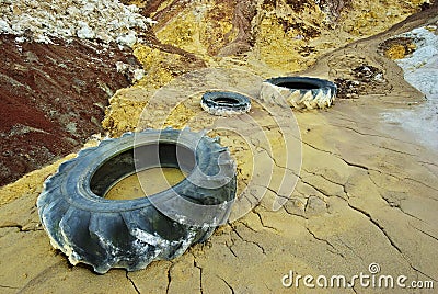 Discarded tires Stock Photo