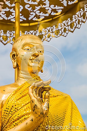 the disciple of buddha statute Stock Photo