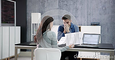 Disciplinary Meeting Or Interview Fail Stock Photo