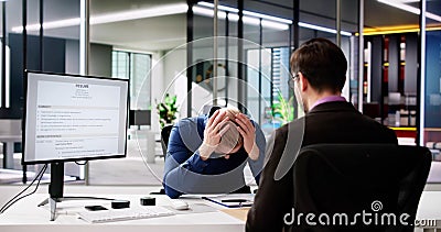 Disciplinary Meeting Or Interview Fail Stock Photo
