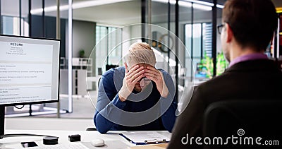 Disciplinary Meeting Or Interview Fail Stock Photo