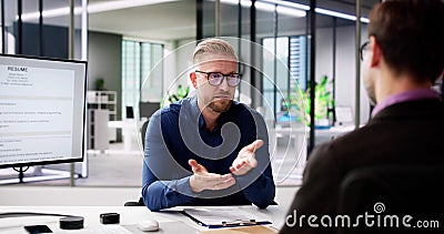 Disciplinary Meeting Or Interview Fail Stock Photo