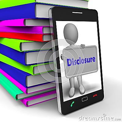 Disclosure Phone Shows Acknowledging Revealing Or Confessing Stock Photo