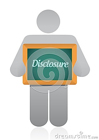 Disclosure sign illustration design Cartoon Illustration