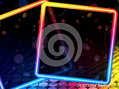 Disco Abstract Square Background Vector Illustration