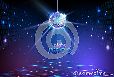 Disco ball background Vector Illustration