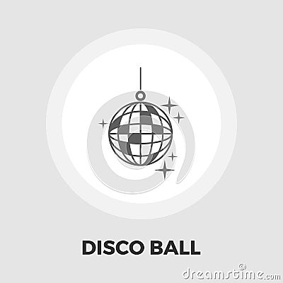 Disco ball flat icon Vector Illustration