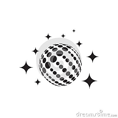 Disco Ball icon illustration vector template Vector Illustration