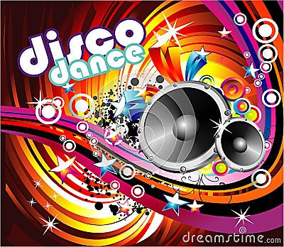 Disco Dance Background Vector Illustration