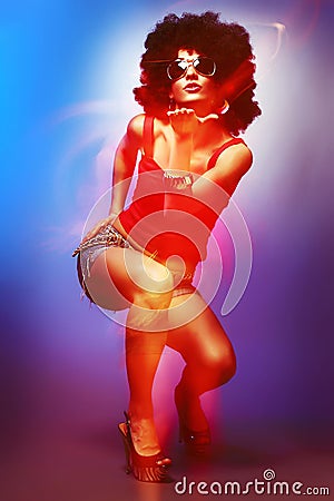 Disco dancer Stock Photo