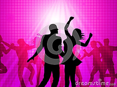 Disco Dancing Means Parties Celebrations And Fun Stock Photo