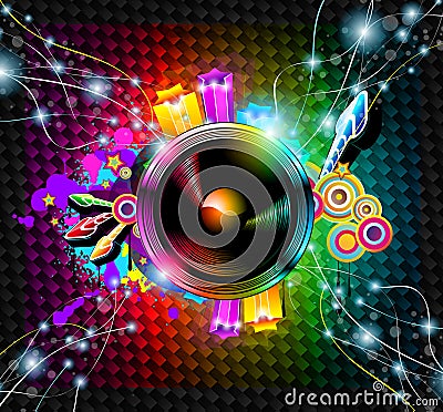 Disco Event Background Vector Illustration