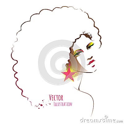 Disco girl Vector Illustration