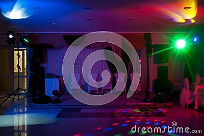 Disco in hall Stock Photo