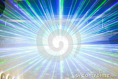 Disco light show, Stage lights Stock Photo