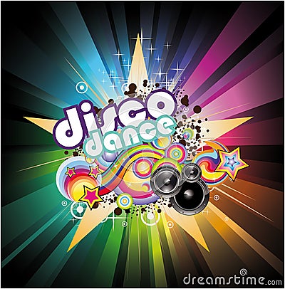 Disco Music Background Vector Illustration