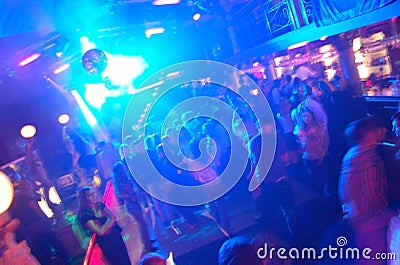 Disco Night Club Dancing People Editorial Stock Photo