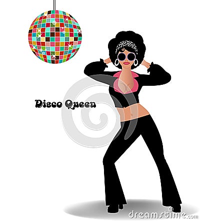 Disco Queen Vector Illustration