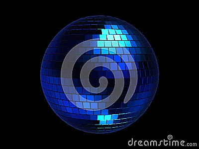 Disco sphere Cartoon Illustration