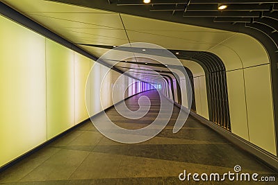 Disco Tunnel at King's Cross St. Pancras station Editorial Stock Photo