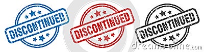 discontinued stamp. discontinued round isolated sign. Vector Illustration