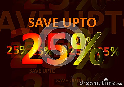 Discount 25 Stock Photo