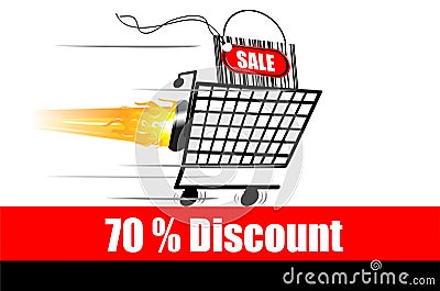 Discount advertisement Vector Illustration