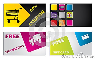 Discount card design set Vector Illustration