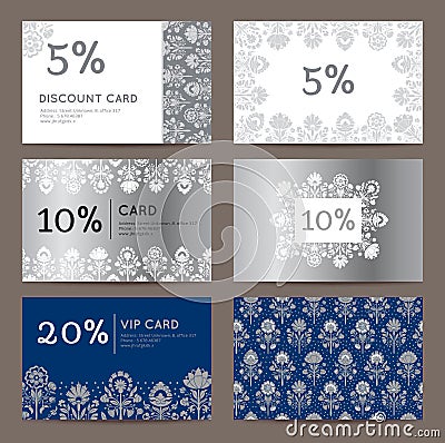 Discount cards Vector Illustration