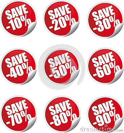 Discount label and sticker Vector Illustration