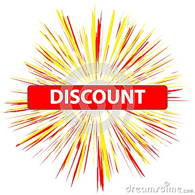 Discount label on white background Vector Illustration