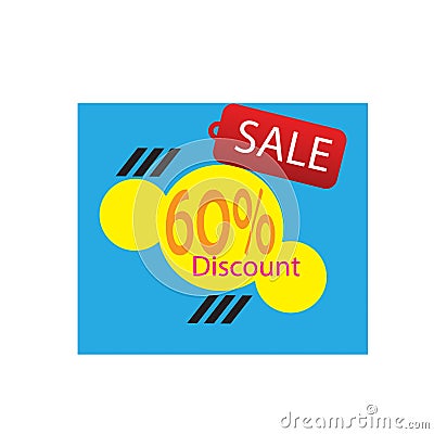 Discount offer tag icon. Shopping coupon symbol. Sale label tag with percentage sign. Black friday discount banner or coupon. Vector Illustration